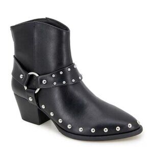 Portland Women's Black Arizona Western Studded Bootie Size 8M, NWOB